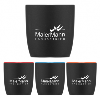 Zanzibar - 355 ml Matte Black Ceramic Mug with ColourPop