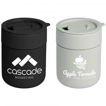 Obsidian - 270 ml Matte Ceramic and Silicone Mug w/Lid