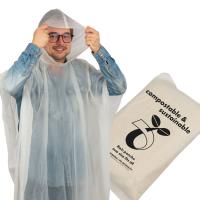 Compostable rain poncho Fleurus