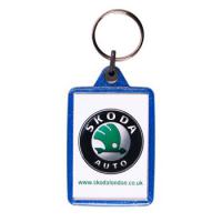Recycled Plastic Rectangular Keyring 