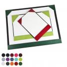 A4 Desk Pad Blotter in Belluno, a vegan coloured leatherette with a subtle grain.