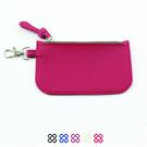 Mini Zipped Pouch with Bag Clip in Recycled Como Vegan PU.