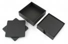 Black Porto Recycled Square Coaster Set of Six