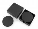 Black Porto Recycled Round Coaster Set of Six