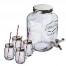 Glass dispenser with 4 jugs Braga