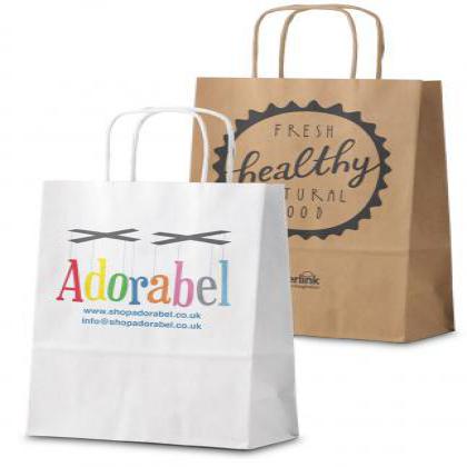 Kraft Paper Bag with Twisted Handles - DIGITAL PRINT