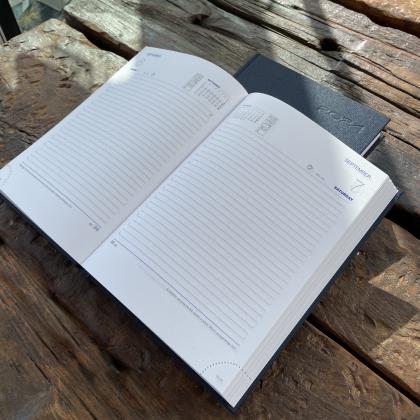 A5 Daily Diary 100% Recycled Bottle Oceano