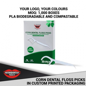 1. Floss Picks Biodegradable in Custom Printed Packaging