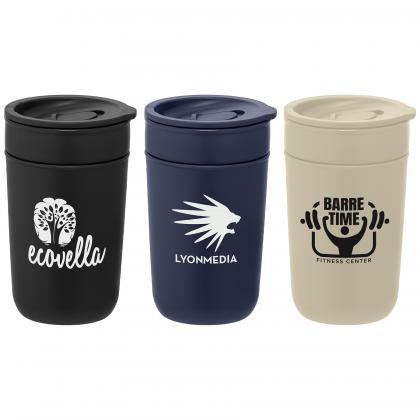 Danube - 355 ml Ceramic Tumbler with Recycled Plastic Exterior & Lid