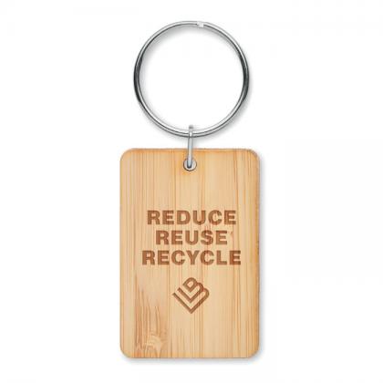 Angleboo - Rectangular Bamboo Key Ring
