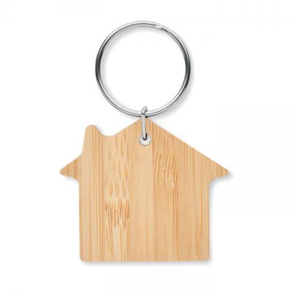 Houseboo - House Shaped Bamboo Key Ring