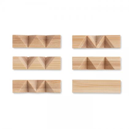 Cubenats - Bamboo Brain Teaser Star Shape