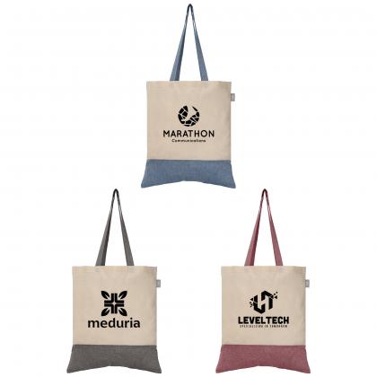 Quebec - 5 oz. Two-Tone Recycled Cotton Tote