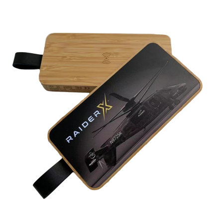 P75 Bamboo - 10,000mAh Wireless Power Bank