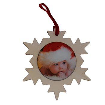 Wooden Snow Flake Decoration
