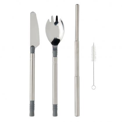 Pocketsize reusable cutlery set on-the-go