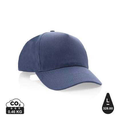 Impact 5 panel 190gr Recycled cotton cap with AWARE™ tracer