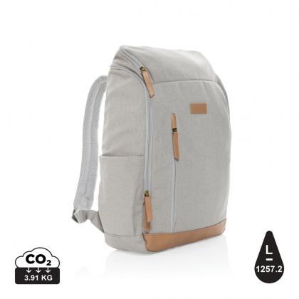Impact AWARE™ 16 oz. recycled canvas 15" laptop backpack