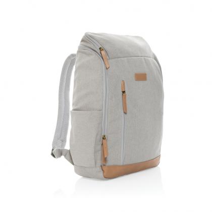 Impact AWARE™ 16 oz. recycled canvas 15" laptop backpack
