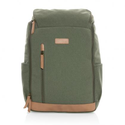 Impact AWARE™ 16 oz. recycled canvas 15" laptop backpack