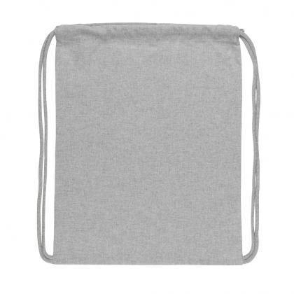 Impact AWARE™ Recycled cotton drawstring backpack 145g