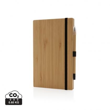 Bamboo notebook and infinity pencil set