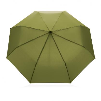 20.5" Impact AWARE™ RPET 190T Pongee bamboo mini umbrella 20.5" Impact AWARE™ RPET 190T Pongee bamboo mini umbrella