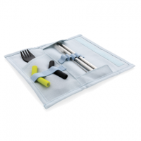 Tierra 2pcs straw and cutlery set in pouch