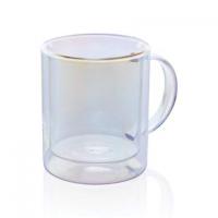 Deluxe double wall electroplated glass mug