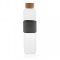 Impact borosilicate glass bottle with bamboo lid