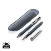 Recycled leather pen set