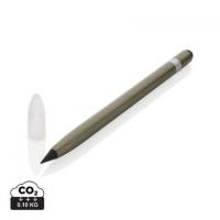 Aluminum inkless pen with eraser