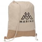 Rio™ 5 oz. Recycled Cotton and Jute Drawstring Bag