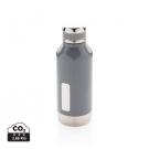 Leak proof vacuum bottle with logo plate