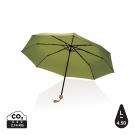 20.5" Impact AWARE™ RPET 190T Pongee bamboo mini umbrella