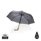21" Impact AWARE™ RPET 190T bamboo auto open/close umbrella