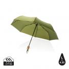 21" Impact AWARE™ RPET 190T bamboo auto open/close umbrella