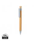 Bamboo pen with wheatstraw clip