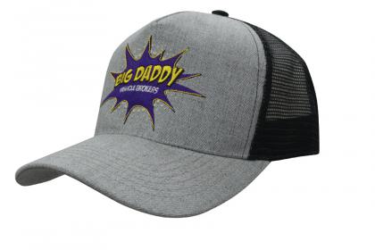 Grey Marle American Twill CAP with Mesh Back