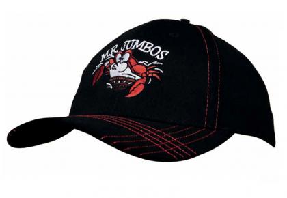 Brushed Heavy Cotton CAP With Contrast Cross Stitching on Peak