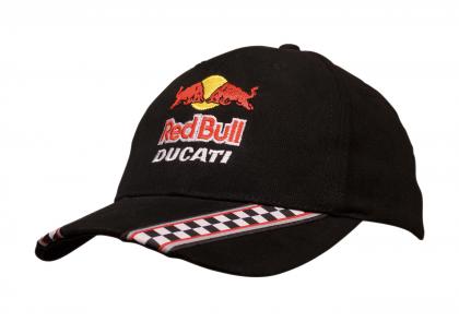 Brushed Heavy Cotton CAP with Racing Ribbon on peak & Closure