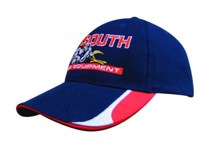 Brushed Heavy Cotton CAP with Peak Inserts and Sandwich