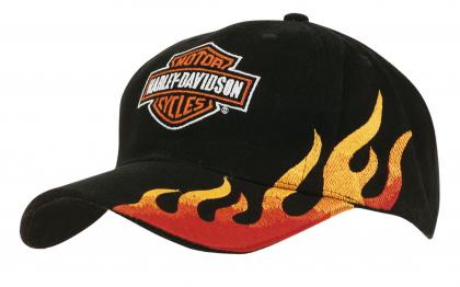 Brushed Heavy Cotton CAP with Flame Embroidery