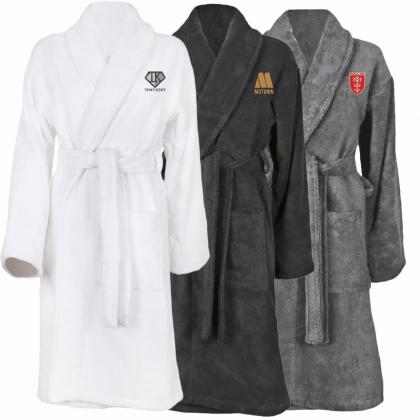 Aztex 100% Cotton Shawl Collar Bathrobe 550gsm