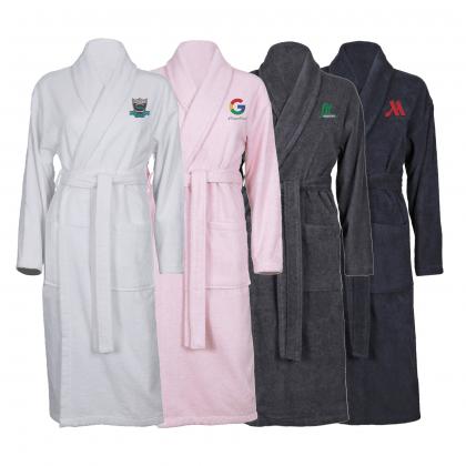 Aztex Cotton Shawl Collar Bathrobe Dressing Gown 400gsm