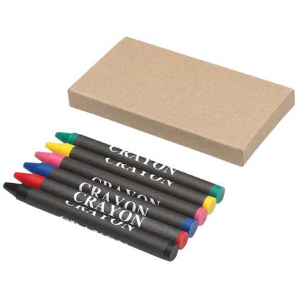 Ayo 6-piece coloured crayon set