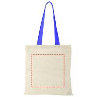 Nevada 100 g/m² cotton tote bag coloured handles 7L