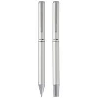 Lucetto recycled aluminium ballpoint and rollerball pen gift set