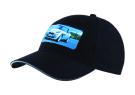 Brushed Heavy Cotton CAP with Reflective Sandwich & Strap