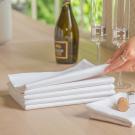 Aztex Plain Cotton Tea Towel In White. Pack Of 6